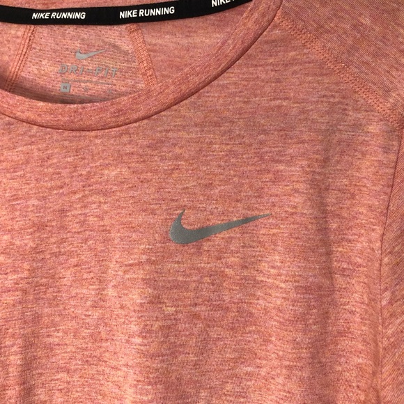 Nike Salmon Pink Running Dri-Fit T-Shirt - Picture 7 of 15